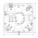 Jacuzzi J375 Минибассейн 231x231x95см, отдельностоящий, Bluewave Stereo System, панель Modern hardwood, цвет акрила: Platinum. ZM12ZD0EW4T