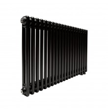 Трубчатый радиатор ТЕПЛОФОРТ ТР2057 ТВ, 20 секций, нижнее подключение ½”, черный мат 200120