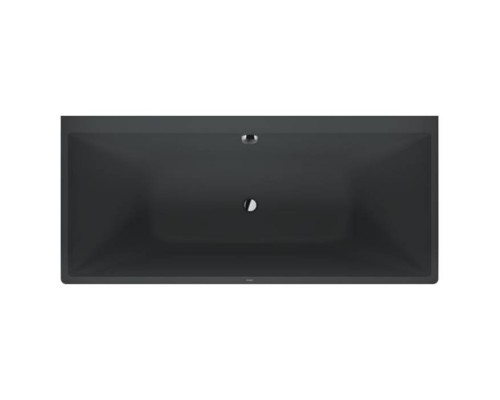 Duravit Vitrium Ванна пристенная 180x80см, с ножками, с2 наклонами для спины, прямоугольная, цвет: темно-серый матовый. 700429HE