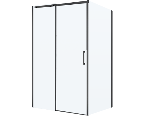 Душевой уголок BelBagno Acqua -AH-1-130/90-C-NERO профиль черный матовый