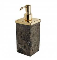 3SC Palace Marmo Дозатор настольный, цвет: мрамор Emperador dark/золото 24к. . PA01DAEMGD