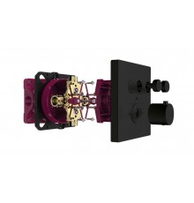 AQM8801MB Встраиваемый термостат с регулировкой напора на 2 потр., черный матовый AQM8801MB