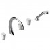 THG Infini white porcelain with platinum decor Смеситель на борт ванны на 5 отверстий, с прогрессивным смесителем для ручного душа, ручной душ, цвет: хром. U2E-A02-1132SG