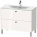 Duravit Brioso База напольная 102x47.9x68.5см с раковиной, 2 ящика, цвет: глянцевый белый. 2344100000,  BR451302222