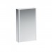 Laufen Frame 25 Зеркальный шка 45x15x75см., алюминий, 1 дверца с зеркалом с 2х сторон, SX, сенс. выкл., 2 розетки, 2 верт-х эл-та LED-подсветки (регул-ая яркость), с окружающим освещением (внизу). 4.0835.1.900.144.1