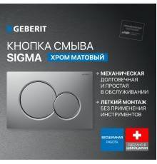 Кнопка смыва Geberit Sigma 01 115.770.JQ.5 лакированная, матовый хром