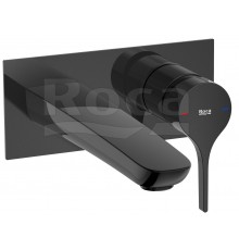 Roca 7.5A35.3.ACN.0 Insignia Смеситель для раковины 196 мм, настен., Titanium Black (внеш. монт ч 5A353ACN0