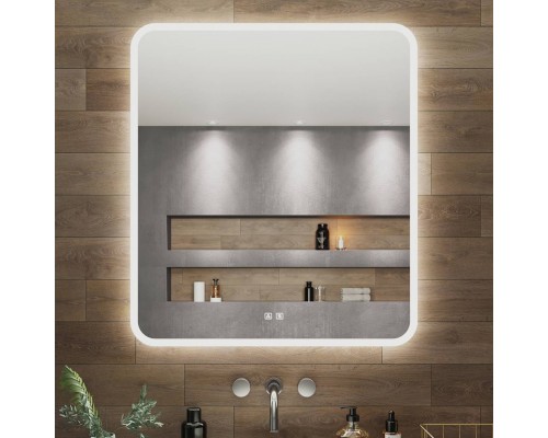 Зеркало Aqua de Marco Amazon 80х90 см, с LED-подсветкой и антизапотевателем Зеркало Aqua de Marco Amazon 80х90 см, с LED-подсветкой и антизапотевателем