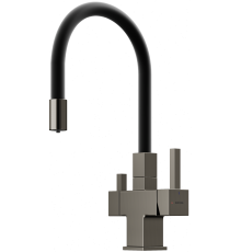 Смеситель для кухни Sancos Arno SC4005GG с гибким изливом, вороненая сталь