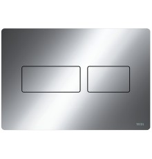 TECEsolid 9240431 Панель смыва, 2 объёма, 220х150х6 мм, металл, хром глянцевый 9240431