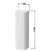 Duravit Happy D.2 Plus Шкаф навесной 40x36х133см с 3 стеклянными полками петли слева, подвесной, цвет: nordic white satin matt/mediterrenean oak. HP1261L3939,  HP030007171