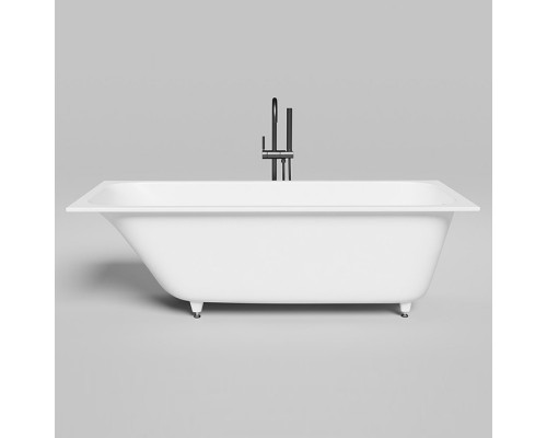 Salini Orlanda Plus Встраиваемая ванна 190х100х60cм, прямоуг. чаша, S-Sense, цвет: белый глянцевый. 102014G,  23101H