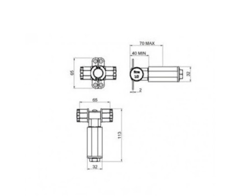 Fima Carlo Frattini F2645 Внутренняя часть для гигиенического душа F2310/1N. F2645