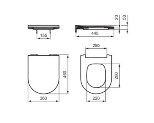 Ideal Standard Blend Curve Сиденье для унитаза, цвет: белый. T520801