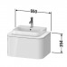Duravit Happy D.2 Plus Тумба подвесная 65x55х35.4см, с раковиной и 1 ящиком, цвет: stone grey satin matt. 2360500000,  HP494009292,  HP031B08080