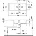 Duravit Cassia Мойка кухонная 116x51см., 1 отв., встраиваемая, цвет: антрацит матовый. 7513111300