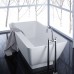 Burgbad Senza Ванна отдельностоящая прямоугольная 180x85x57.5 см, выравнивающая рама,со слив переливом Multiplex в отделке хром, цвет: белый. MWAP180 C0001