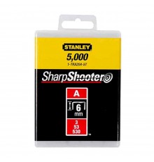 Скобы для степлера Stanley "light duty" тип "a" 6мм/ 1/4"х1000шт 1-tra204t