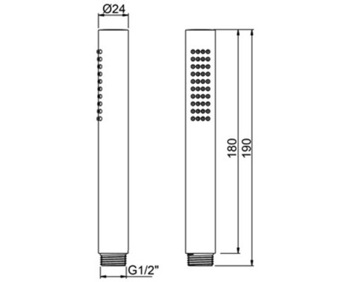 Almar 316 Stainless Steel Ручной душ, цвет: нержавеющая сталь брашированная AISI 316. E082095.316 Almar 316 Stainless Steel Ручной душ, цвет: нержавеющая сталь брашированная AISI 316. E082095.316