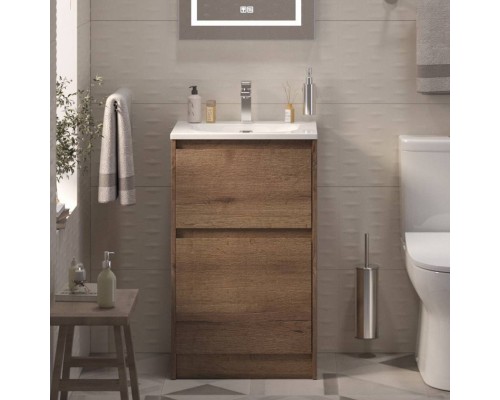 Тумба с раковиной BelBagno Kraft 39 50 напольная, rovere tabacco, раковина BB-8099-3-50 Тумба с раковиной BelBagno Kraft 39 50 напольная, rovere tabacco, раковина BB-8099-3-50