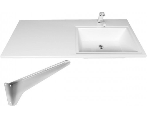 Раковина над стиральной машиной Stella Polar Мадлен R, 110 с кронштейном, белая