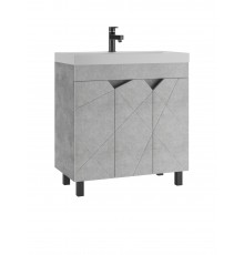 Тумба под раковину Домино, "Classica 80" Vector св бетон без ящика