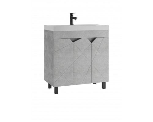 Тумба под раковину Домино, "Classica 80" Vector св бетон без ящика