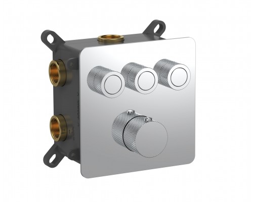 AQM8812CR Встр. термостат на 3 п. с регулировкой напора в комп. с внутр. частью, хром AQM8812CR