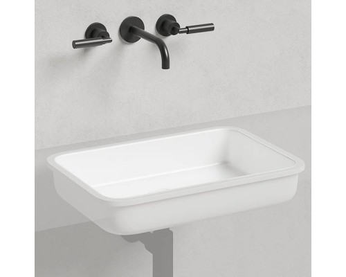 Salini Marea Раковина врезная снизу 55х38х12.6cм, без отв., без перелива, S-Stone, цвет: белый матовый. 1802209M Salini Marea Раковина врезная снизу 55х38х12.6cм, без отв., без перелива, S-Stone, цвет: белый матовый. 1802209M