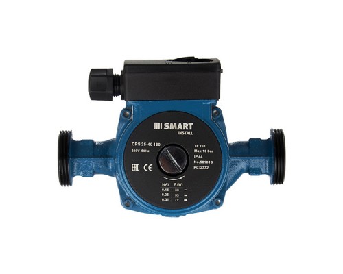 Насос циркуляционный Smart Install CPS 25-40 180мм 72Вт 1x230В 50Гц с гайками. 58101S Насос циркуляционный Smart Install CPS 25-40 180мм 72Вт 1x230В 50Гц с гайками. 58101S