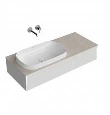 Kerama Marazzi Magica Тумба подвесная, 115.4х48.5х22см., 2 ящика, цвет: утренний серый матовый. MA.120.2\MGR.M