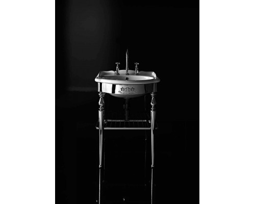 Globo Paestum Консоль латунь напольная 71х58хh80,5см с раковиной на 3 отв,, цвет: хром. PA0063.BI,  PATC06 cr