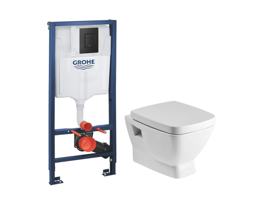 Комплект Унитаз подвесной Santek Нео 1WH302423 с микролифтом + Инсталляция Grohe Solido 38811KF0 3 в 1 с кнопкой смыва Комплект Унитаз подвесной Santek Нео 1WH302423 с микролифтом + Инсталляция Grohe Solido 38811KF0 3 в 1 с кнопкой смыва
