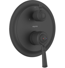 Смеситель для ванны с душем AQUATEK Классик AQ1547MB С ВНУТРЕННЕЙ ЧАСТЬЮ, 3 режима, матовый черный