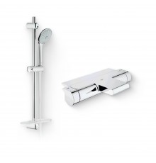 Душевой комплект Термостат Grohe Grohtherm 2000 New 34464001 для ванны с душем + Гарнитур Euphoria 110 Massage 27231001