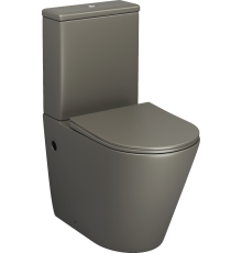 Унитаз-компакт Grossman Color GR-4480GSMS безободковый, с микролифтом, хаки матовый