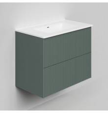 Тумба под раковину La Fenice TERRA Twin Grigio серо-зелёная матовая 80 см