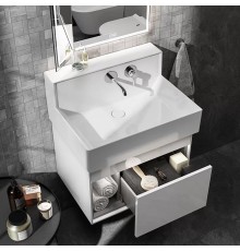 Kerama Marazzi Logica M Тумба подвесная 65x50см, с раковиной, цвет: белоснежный. LOG.M.65\WHT,  LO.M.wb.65