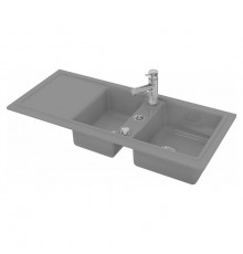 Duravit Cassia Кухонная мойка 116x51см., встраиваемая, цвет: серая. 7513111600