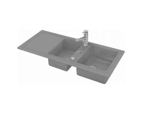 Duravit Cassia Кухонная мойка 116x51см., встраиваемая, цвет: серая. 7513111600