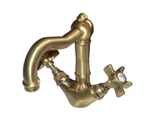 Nicolazzi Dames Anglaises Смеситель для раковины, 1 отв., с донным клапаном, цвет: Bronze Plated. 1432BZ18 Nicolazzi Dames Anglaises Смеситель для раковины, 1 отв., с донным клапаном, цвет: Bronze Plated. 1432BZ18