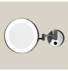Bertocci Specchi Зеркало косметические, настенное круглое зеркало с LED-подсветкой,выключ.,3кратное увелич, цвет: никель матовый. 188 6126 6050