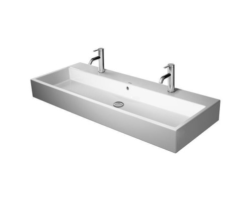 Duravit Vero Air Раковина 120х47см., подвесная, c 2 отв., с переливом, шлифованная, цвет: белый. 2350120024