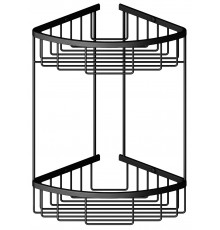 Timo 13082/03 Saona Полка угловая двойная 216х216 мм, H=305 мм, черный 13082/03