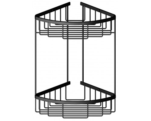 Timo 13082/03 Saona Полка угловая двойная 216х216 мм, H=305 мм, черный 13082/03