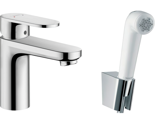 Смеситель для раковины Hansgrohe Vernis Blend 71215000 с гигиеническим душем, хром