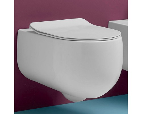 Kerasan Flo Унитаз подвесной 54х37см, безободковый, цвет: белый матовый. 311130 Kerasan Flo Унитаз подвесной 54х37см, безободковый, цвет: белый матовый. 311130