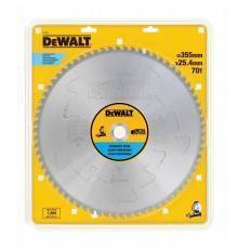 Диск пильный DeWalt твердосплавный 355х25.4 мм, 70 зубьев METAL CUTTING DT1921