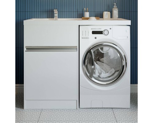 Тумба с раковиной AQUATON Лондри 60 L под стиральную машину