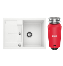 Комплект Мойка Blanco Metra 45S Compact 519576 белая + Измельчитель Franke